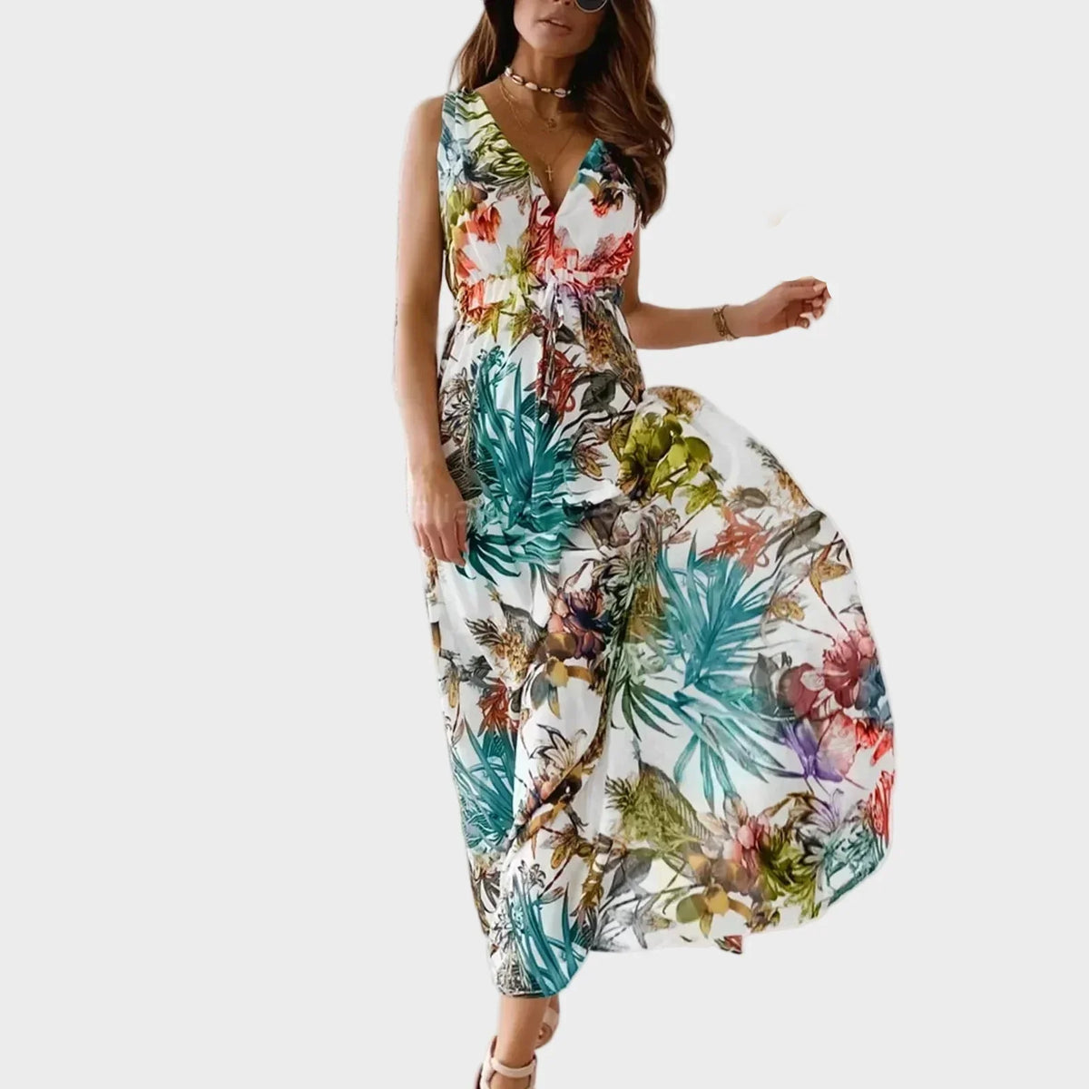 Eden | Tropical Floral Maxi Dress