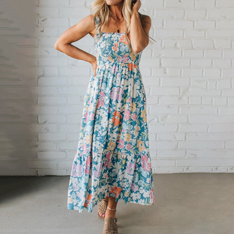 Poppy | Smocked Floral Maxi Dress