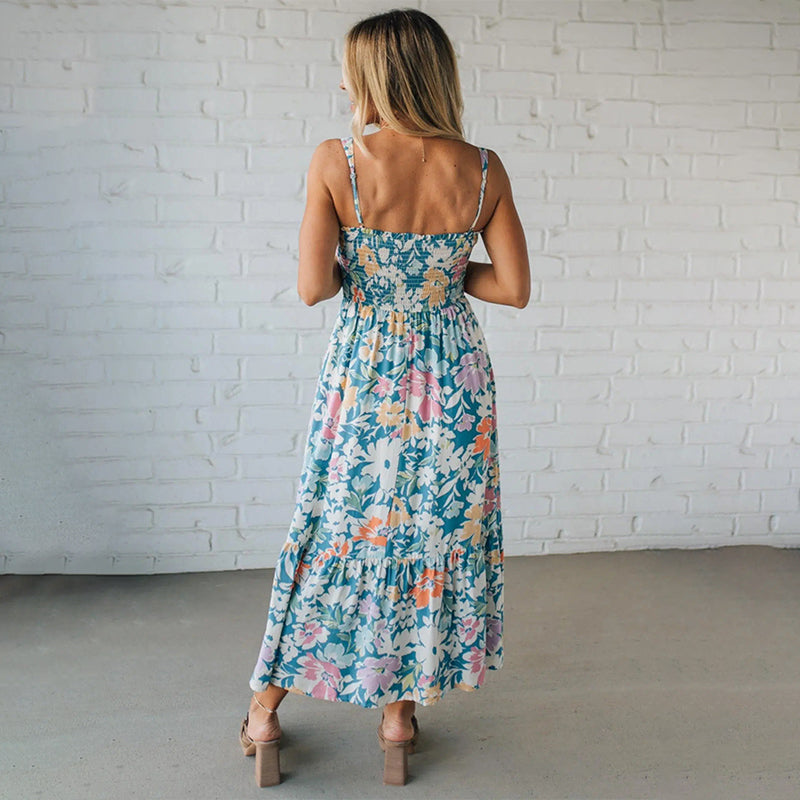 Poppy | Smocked Floral Maxi Dress